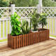 Outdoor Solid Wood Patio Slat Style Flower Planter product