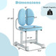 Kids' Desk Chair with Double Back Support and Adjustable Height product