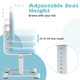 Kids' Desk Chair with Double Back Support and Adjustable Height product
