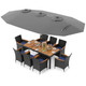 11-Piece Patio Wicker Dining Set with Umbrella product