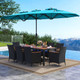11-Piece Patio Wicker Dining Set with Umbrella product
