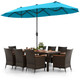 11-Piece Patio Wicker Dining Set with Umbrella product