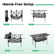 Folding Camping Table with Aluminum Tabletop and Mesh Bag product
