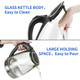 1.8L Electric Glass and Stainless Steel Kettle product