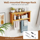 2-Tier Solid Teak Wood Bathroom Shelf product
