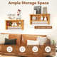 2-Tier Solid Teak Wood Bathroom Shelf product