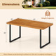 63" Acacia Wood Dining Table with Slatted Tabletop  product