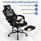 Ergonomic Office Chair with Retractable Footrest product