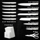 Bravestone 15-Piece Kitchen Knife Set with Block and Sharpener product