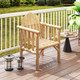 Outdoor Wood Armchair with Reclined Backrest product