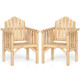 Outdoor Wood Armchair with Reclined Backrest product