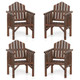 Outdoor Wood Armchair with Reclined Backrest product