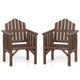 Outdoor Wood Armchair with Reclined Backrest product