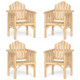 Outdoor Wood Armchair with Reclined Backrest product
