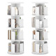  4-Tier Rotating Bookshelf with 360° Display Rack and Dividers product