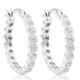 Sterling Silver 1/4 Carat Fiery Natural Diamond Hoops product