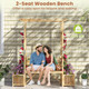 Patio Garden Bench Arbor Arch with Planting Boxes product