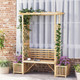 Patio Garden Bench Arbor Arch with Planting Boxes product