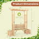 Patio Garden Bench Arbor Arch with Planting Boxes product