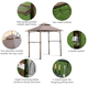 Outdoor 8' x 5'  Barbecue Grill Gazebo with Air Vent product