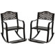 Outdoor Patio Rocking Chair with Floral Backrest Design product