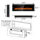 Electric Ultra Thin Wall Mounted Recessed Fireplace product