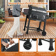 24-Inch Outdoor Barrel Charcoal Grill with 2 Folding Side Tables product