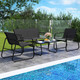 8-Piece Patio Furniture Set with Tempered Glass Top product