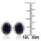 4 1/2 Carat Sapphire and Halo Diamond Stud Earrings product