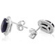 4 1/2 Carat Sapphire and Halo Diamond Stud Earrings product