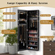 Door-Mounted Jewelry Armoire with Full-Length Mirror product