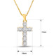 1/10 Carat Diamond Cross Necklace In Yellow Gold product