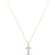 1/10 Carat Diamond Cross Necklace In Yellow Gold product