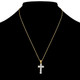 1/10 Carat Diamond Cross Necklace In Yellow Gold product
