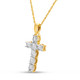 1/10 Carat Diamond Cross Necklace In Yellow Gold product