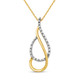 Diamond Accented Necklace In Yellow Gold Over Sterling Silver product
