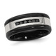 Mens 1/4 Carat (ctw) Black Diamond Stainless Steel Ring product