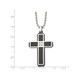 Mens Black Carbon Fiber Cross Necklace product
