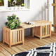 Patio Wooden Bench with Open-Ended Flower Boxes product