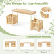 Patio Wooden Bench with Open-Ended Flower Boxes product
