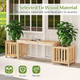 Patio Wooden Bench with Open-Ended Flower Boxes product