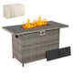 44.5" Propane Fire Pit Table with Metal Slatted Tabletop product