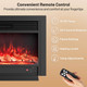 33" Electric 750W Recessed Fireplace with Adjustable Thermostat product