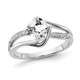1.05 Carat (ctw) Cushion-Cut White Topaz Ring product