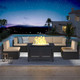 7 Piece Outdoor Patio Furniture Set with Fire Pit Table product