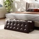 43" Folding Storage Ottoman Bench with Side Pocket Storage product