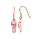 Lab-Created Synthetic Pink Opal Flip Flop Charm Earrings product