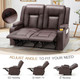 Loveseat Recliner with  Cup Holder and Side Pockets product