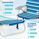 Folding Beach Chair with Adjustable Backrest and Storage Pockets product