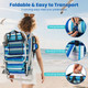 Folding Beach Chair with Adjustable Backrest and Storage Pockets product